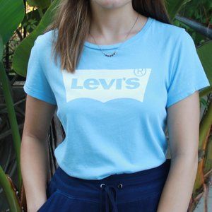 Authentic Levi's Baby Blue Graphic T-shirt